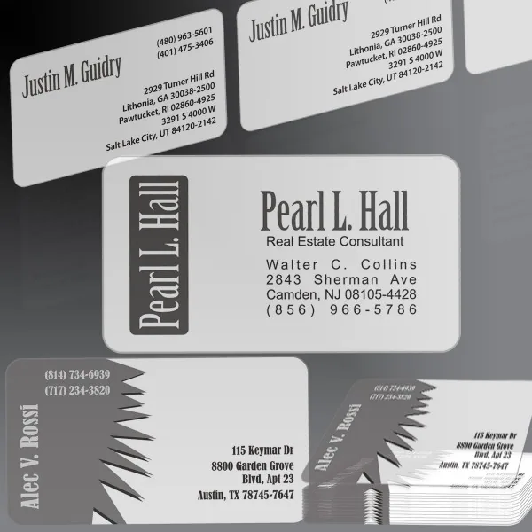 Translucent Business Cards view 2